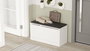 Hanah Home Mr2-W Zapatero Blanco con Parte Superior de Piel de PU